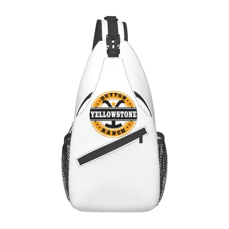 Custom Yellowstone Sling Bag Voor Mannen Cool Dutton Ranch Schouderborst Crossbody Rugzak Fietsen Camping Dagrugzak