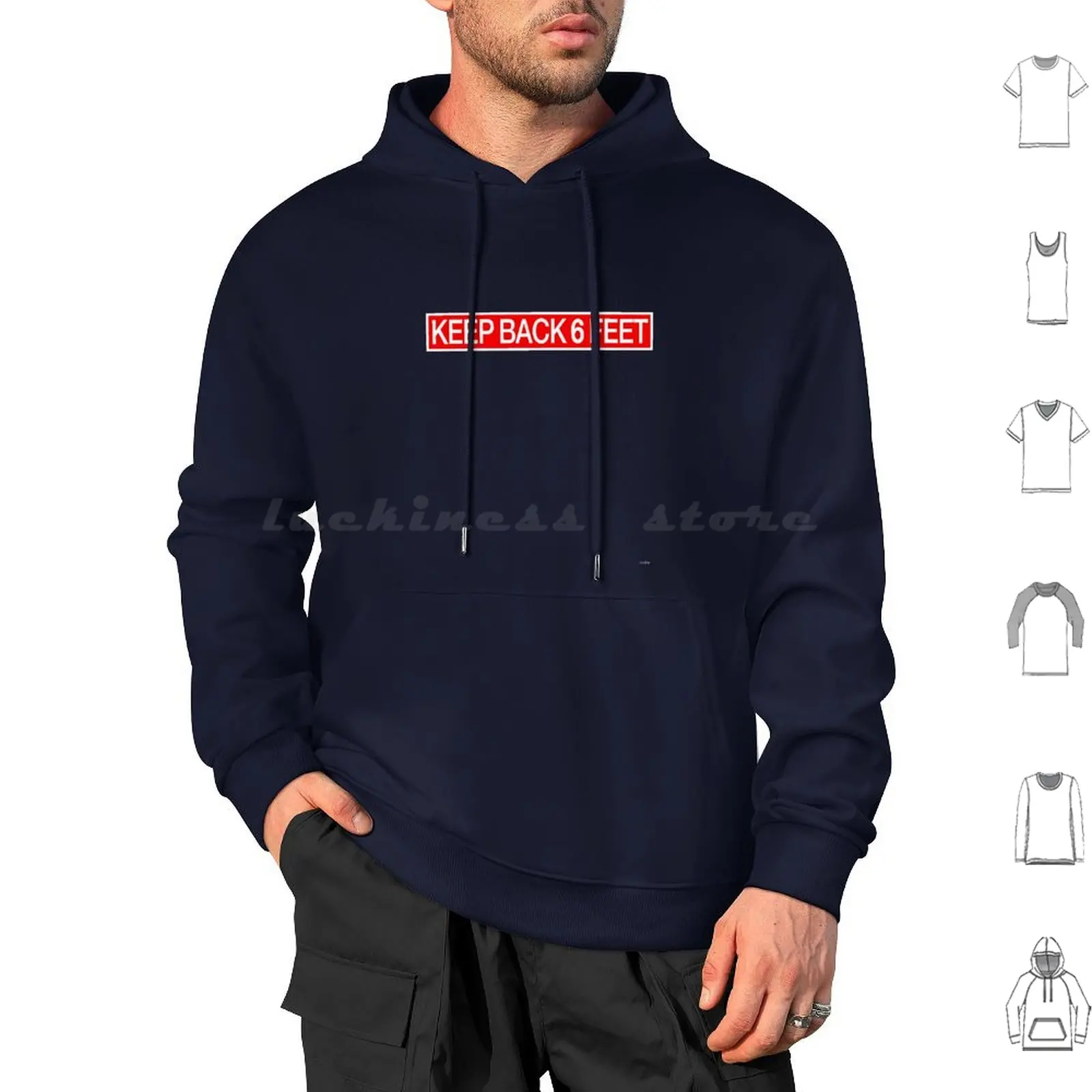 Keep Back 6 Feet Hoodies Long Sleeve Social Distancing Social Distance Fire Truck Parody Firefighter 19 Gag Keep Back