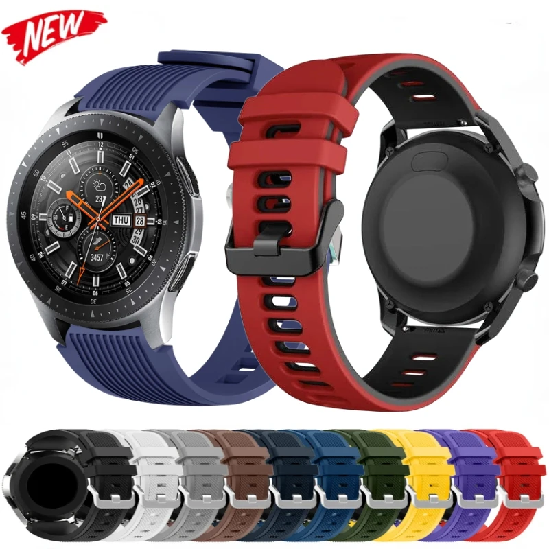 

Silicone Strap 22mm for Samsung Watch 3 45mm 46mm /Gear S3 /S3 Classic/Huawei Watch Watch 3 4 Pro Sport Bracelet Band Wristband