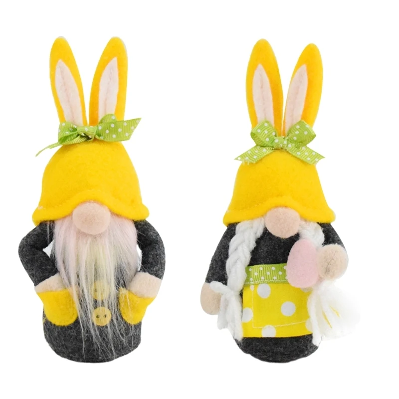 Easter Rabbit Gnome with Eggs Handmade Gnome Faceless Doll Spring Festival Tomtes Elf Dwarf Nisse Scandinavian Ornaments