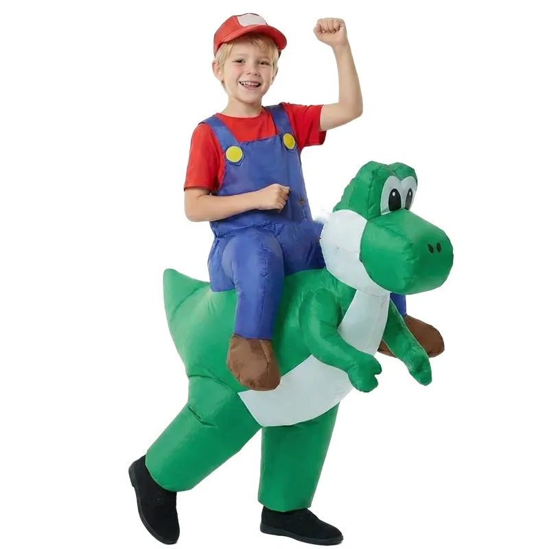 Party Performance Costume Adult Kids Plumber Dinosaur Inflatable Suit Halloween Cosplay Outfit Holiday Dance Parties & Carnival view 3