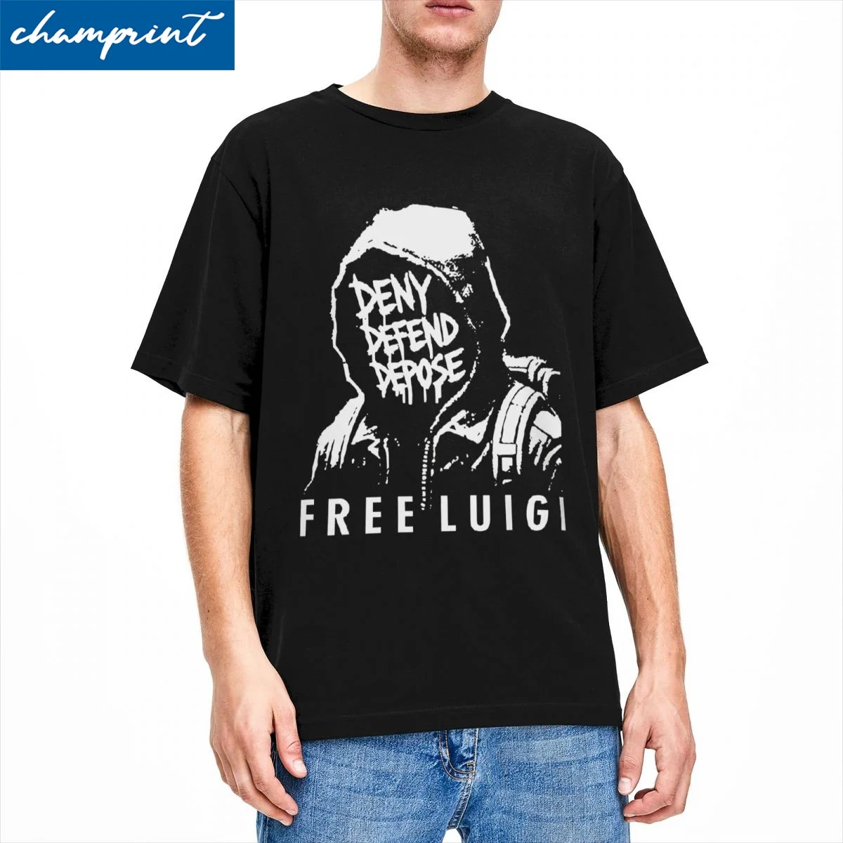 Men Women Deposed T Shirt De-fends Cotton Tops Hipster Deny-Short Sleeve Round Collar Tee Shirt Printed T-Shirts