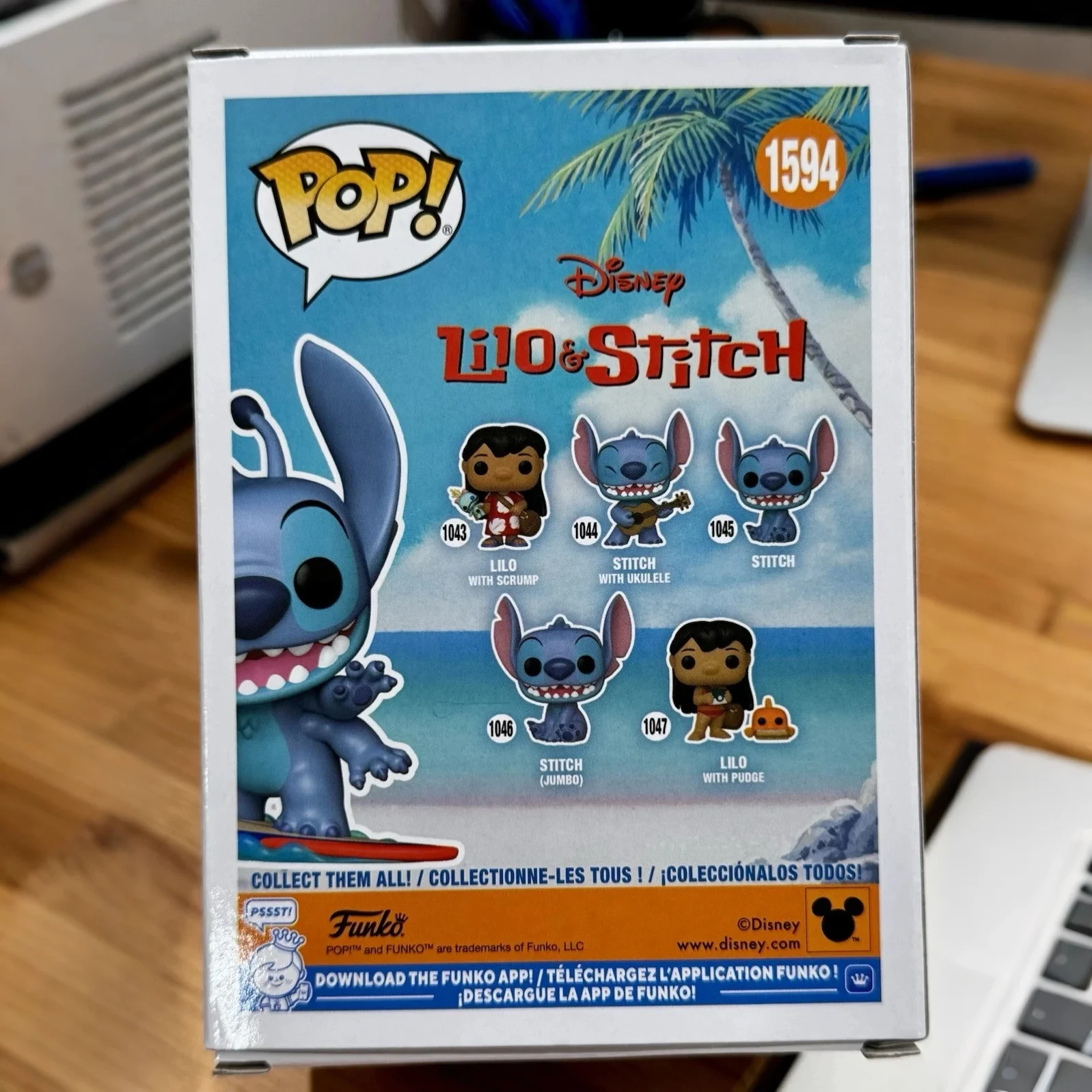 Disney Anime Figure Stitch on Surfboard 1594 FUNKO POP Lilo & Stitch 2025 Summer Convention Collectible Limited Edition Toy Gift - Image 4