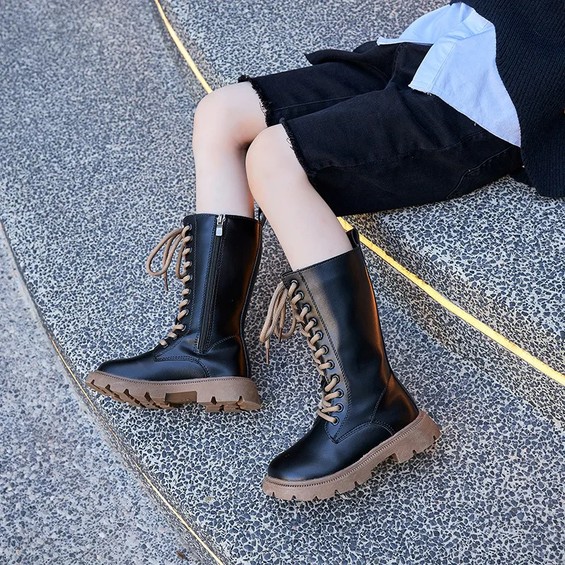 Cool Street Fashion for Girls Korean Style Narrow Band Classic 2022 Autumn and Winter Versatile Casual Boots Chic Princess Boots