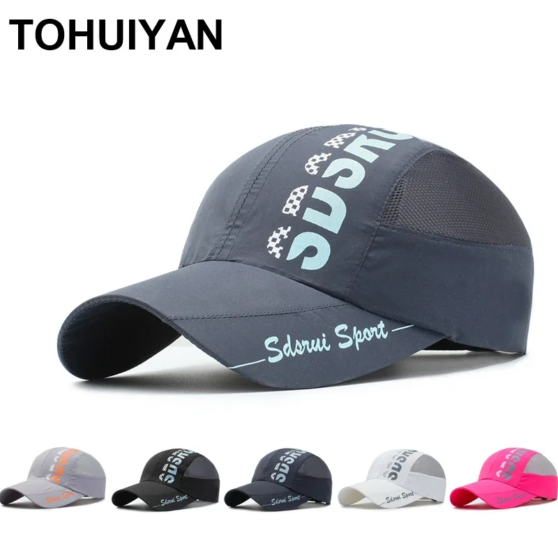 

TOHUIYAN Summer Baseball Cap For Men Breathable Mesh Sports Cap Fashion Bone Feminino Snapback Hat Outdoor Female Gorra Sun Hats