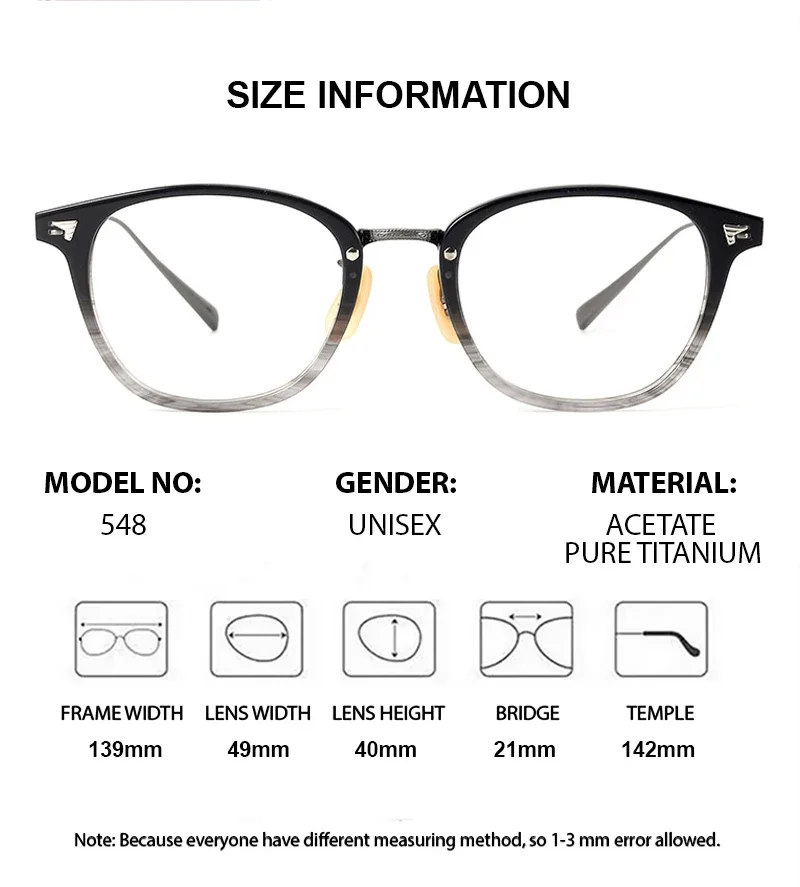 

KUXA мужские брендовые очки из ацетата, чистого титана, IP-оправа, элитные очки, мужские ультралегкие оптические очки по рецепту, женские очки