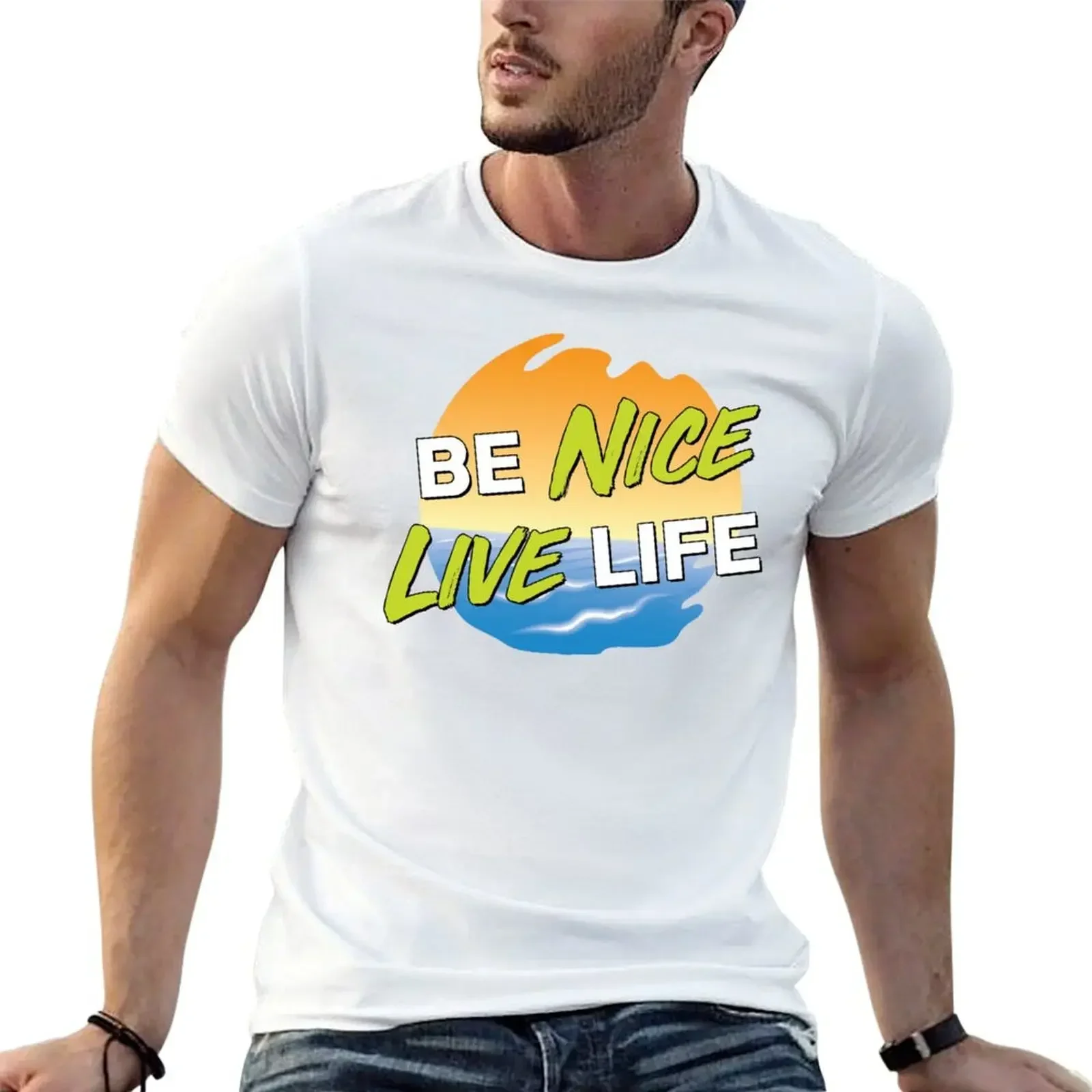 

Be Nice Live Life Original Logo T-Shirt plain shirts graphic tee custom shirt mens t shirts