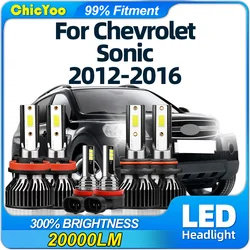 360W 60000LM Canbus LED Headlight 12V Turbo Lamps 6000K White Car Headlamps For Chevrolet Sonic 2012 2013 2014 2015 2016