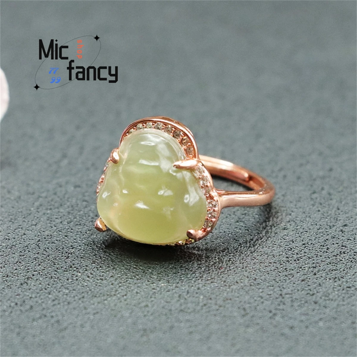 

Natural S925 Silver Inlaid Hetian Jade Buddha Ring Exquisite Personality National Style Female Couple Charm Luxury Fine Jewelry