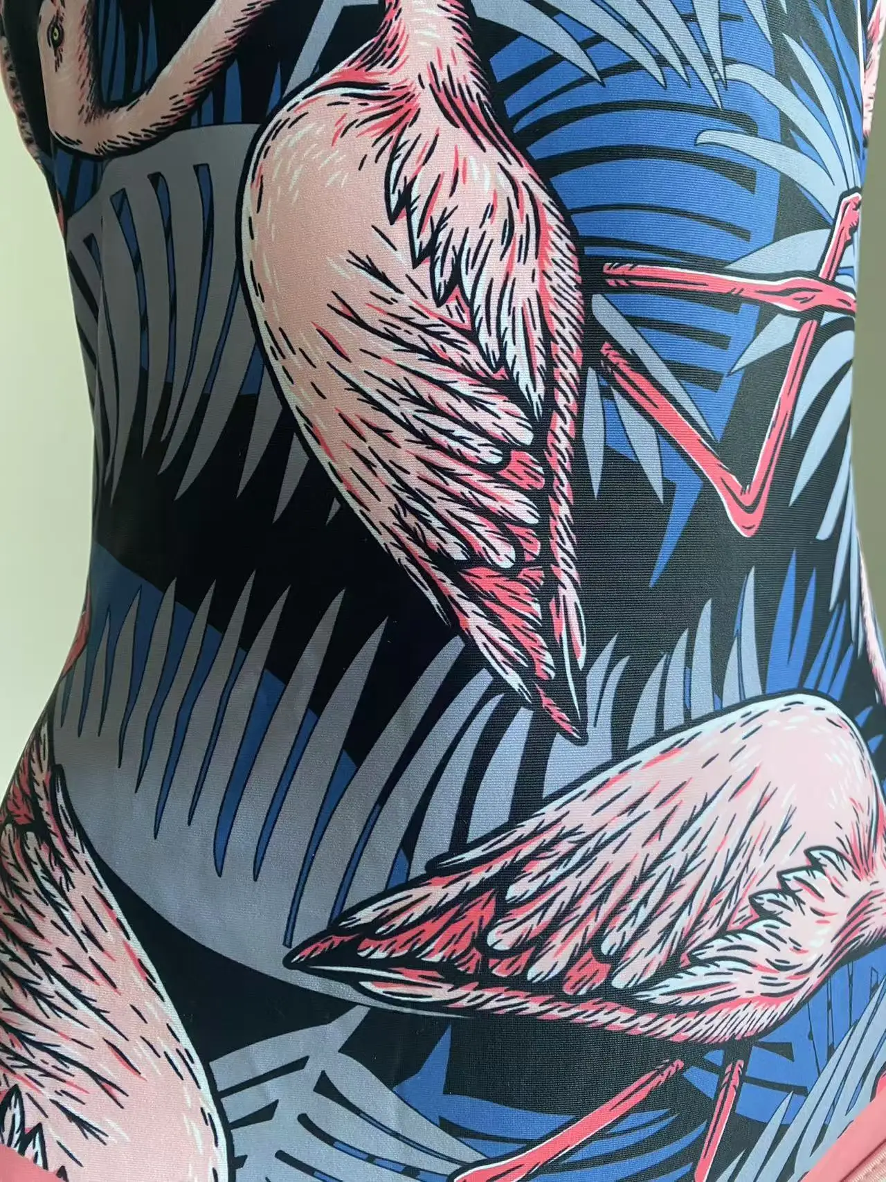 Kleurrijk vogelbadpak Boheemse badmode uit één stuk Vintage vakantiezwemkleding Backless Monokini Push-up sexy strandkleding