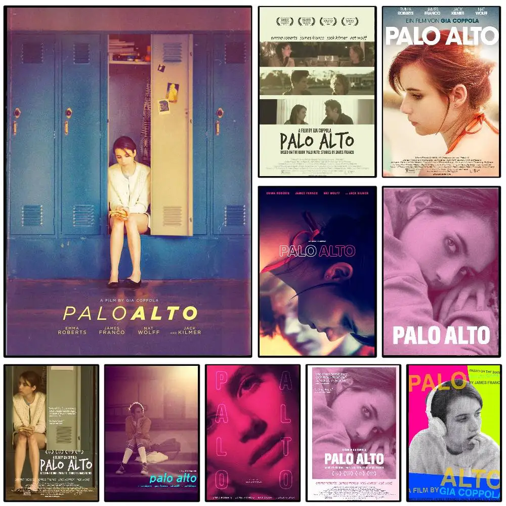 Palo Alto Love Movie Poster Art, selbstklebende Wanddekoration, wasserfest, für Zuhause, Wohnzimmer, Schlafzimmer, Bar, ästhetische Dekoration
