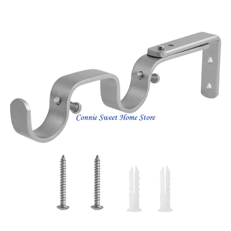 LXAF Iron Roman Shade 25mm Adjustable Rod Support For Window Drapery Installation In Living Room