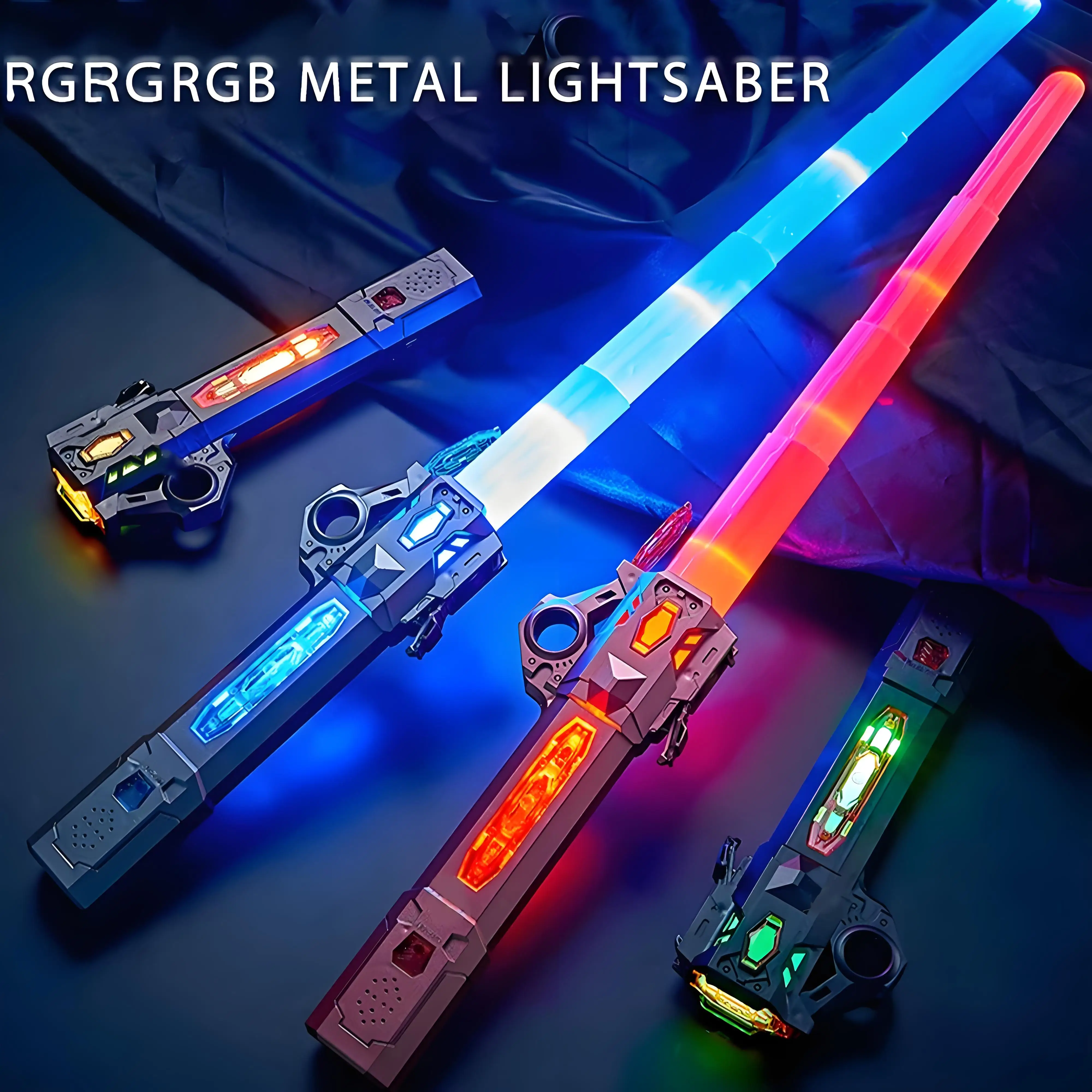 Spada laser Giocattolo per bambini Spada laser Stella 2 in 1 Flash Stick Bastone fluorescente Capelli Sciabola luminosa Spada giocattolo per bambini Luce RGB