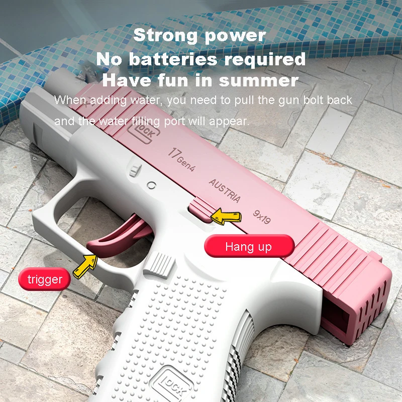 Summer Water Gun Toy Portable  Non Electric Pistol High-Pressure Full Automatic Shooting Beach Outdoors Toy Gun Boy Girl Gift