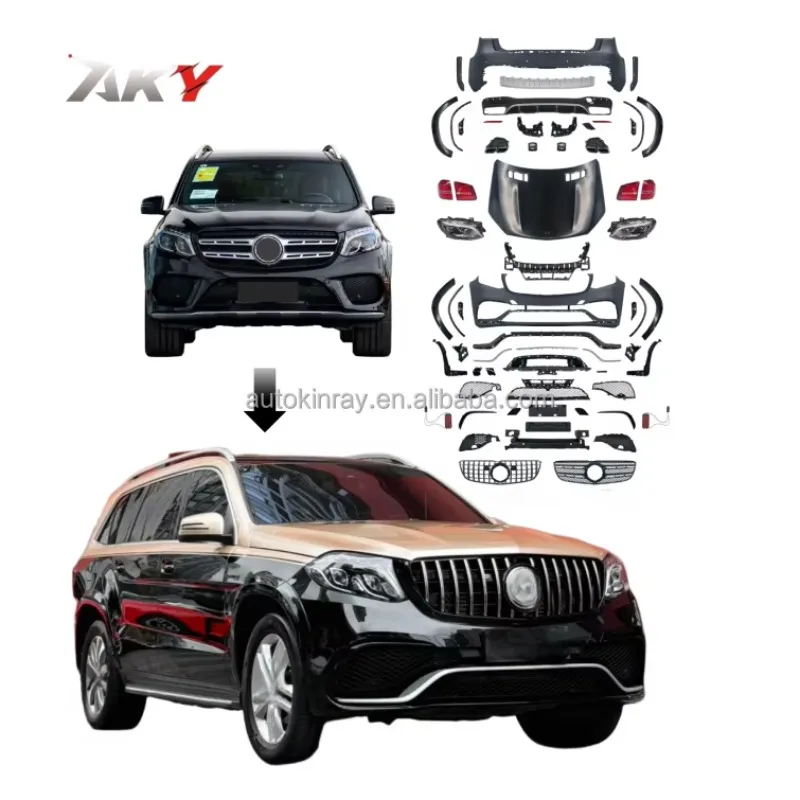 

Modification Good Quality for Mercedes benz GL X166 2013-2015 Upgrade to GLS63 X166 Style Bodykit Bumper Taillights Headligh