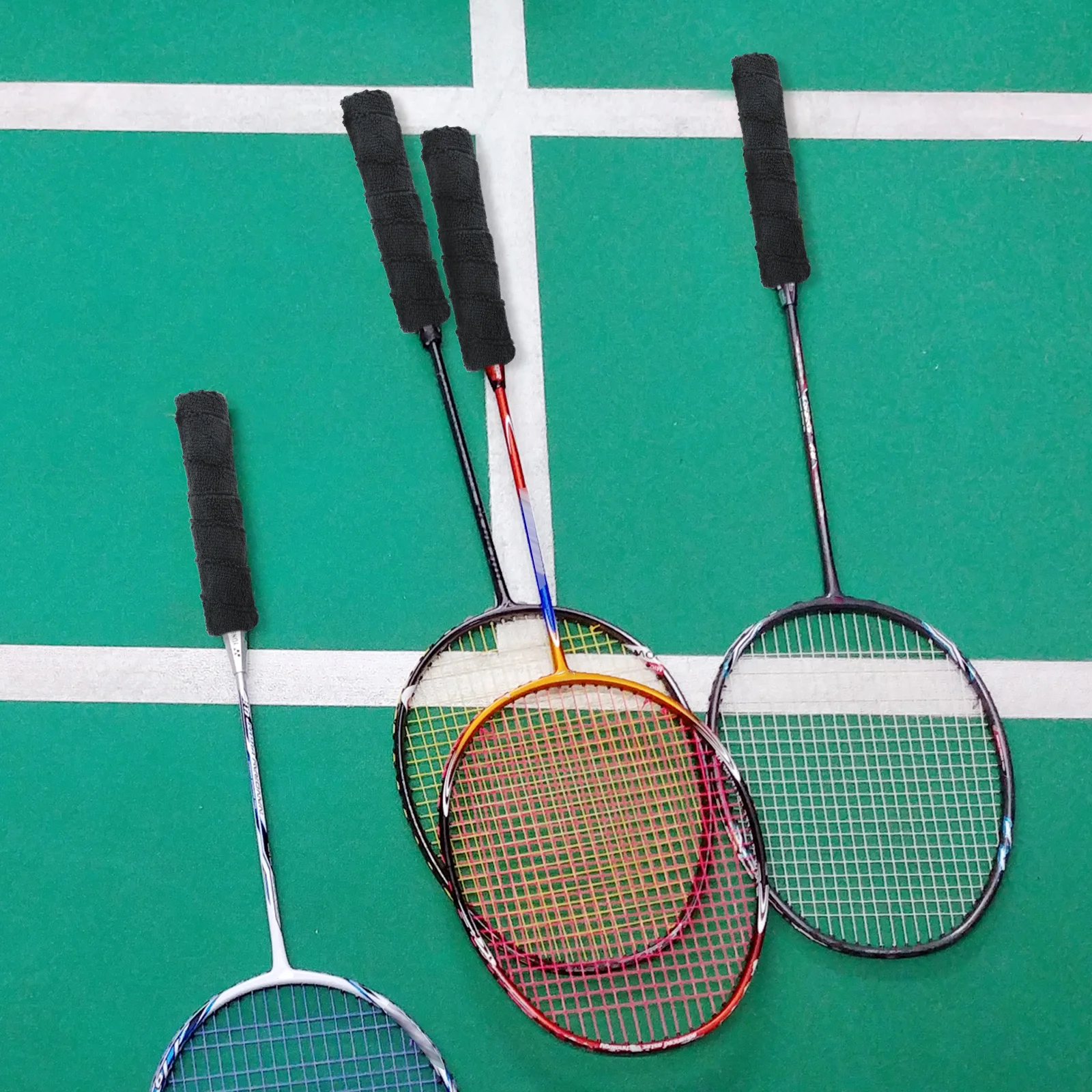 5 قطعة مضرب العصابة مكافحة ماصة قبضة التنس أشرطة الصيد رود واقية حزام التنس شريط لحام مضرب العصابة #6