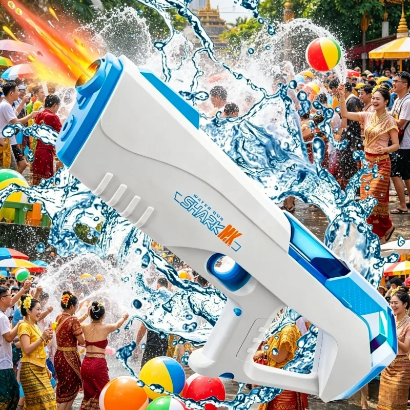 Simulated Firing Children Electric Water Guns Automatic Water Absorb Continuous Shooting Water Blasters Kids Summer Outdoor Toys