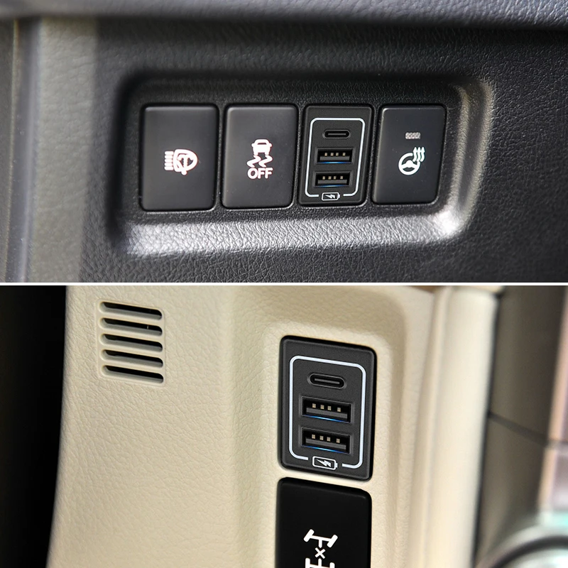 For Lexus GX460 GX400 2014-2019 USB Charging Plug PD Type-C Fast Charging Interface Interior Upgrade Modification Accessories