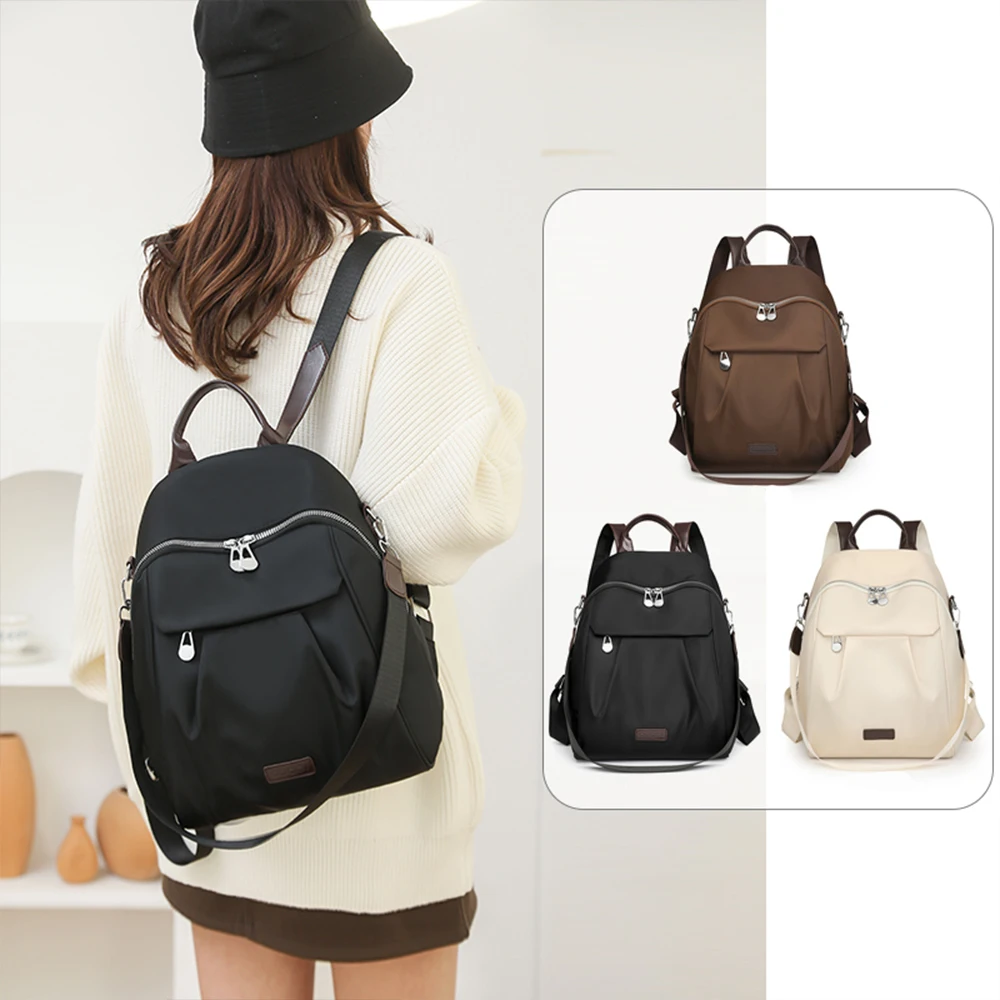 

Fashion Shell Backpack Nylon Fabric Multi Functional Large Capacity Travel Backpack Work Commuter Computer Bag