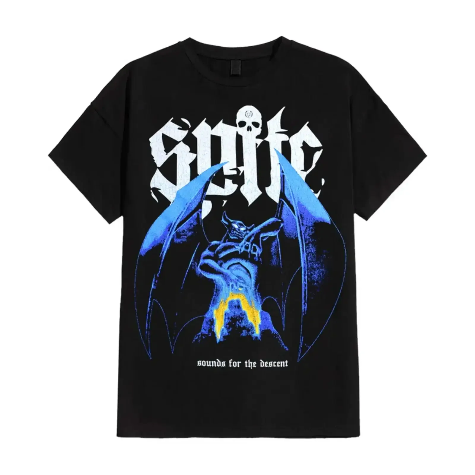 Spite Chernabog T Shirt vintage Washed streetwear fashion homme graphic Stretched Casual Versatile Breathable Unisex Stylish