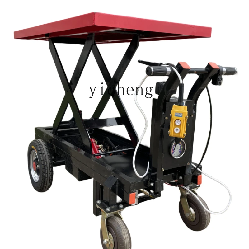 Xl Electric Lifting Platform Trolley Hydraulic Cylinder Loader Four-Wheel Turnover Trolley