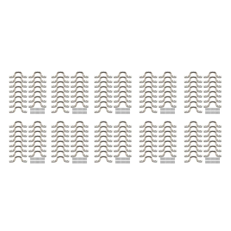 150Pcs Stainless Steel Peck Plate Eye Plates Ceiling Hook Kayak Eye Plate Kayak Pad For Kayak Canoe, Kayak Canoe Rigging