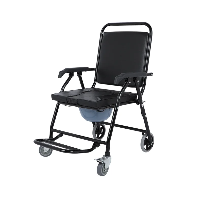 Steel Potty Chair For Adults Reinforced Commode Chair With Bedpan