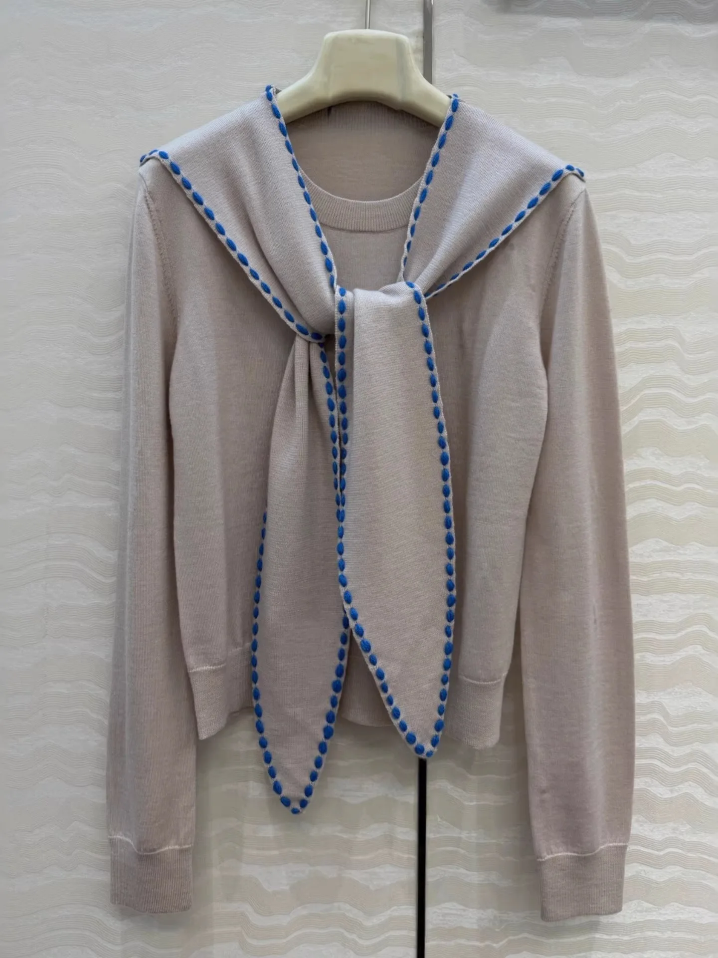 

Ladies Knitted Wool Sweater round Neck Short Style Bottoming Shirt Spring 2026 New Arrival Gentleman Style Private Label