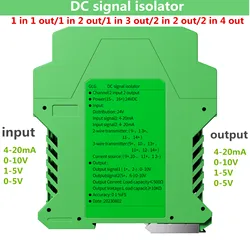 Signal Isolator 4-20mA 0-10V Signal Converter 1 In 1 Out 2 in 2 out 4 to 20mA 0 to 10V Signal Isolator