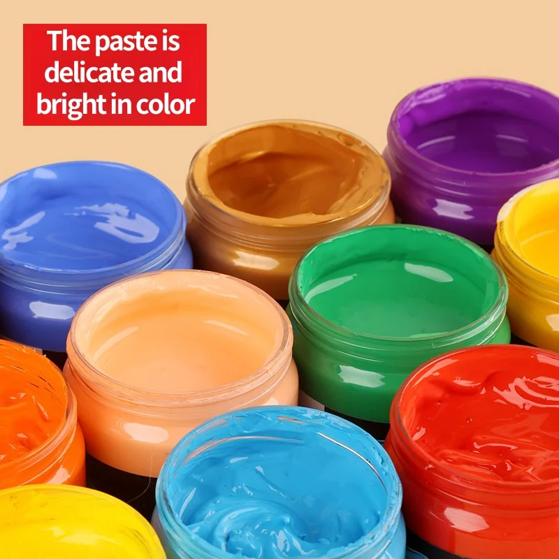 Chagall-Pigment Fluorescent Acrylique, Peint à la Main Spécial, Jaune, Orange, Rouge, Rouge, Vert, 100ml