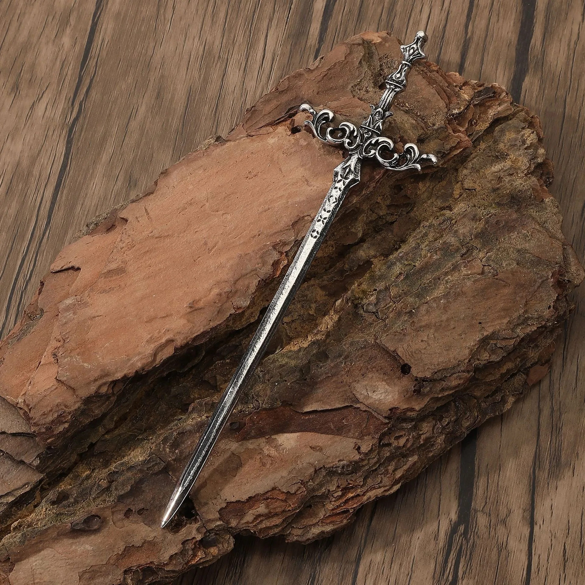 Viking onda espada retro grampo de cabelo elegante e fácil de combinar acessórios para o cabelo escandinavo noruega tema festa presente aniversário