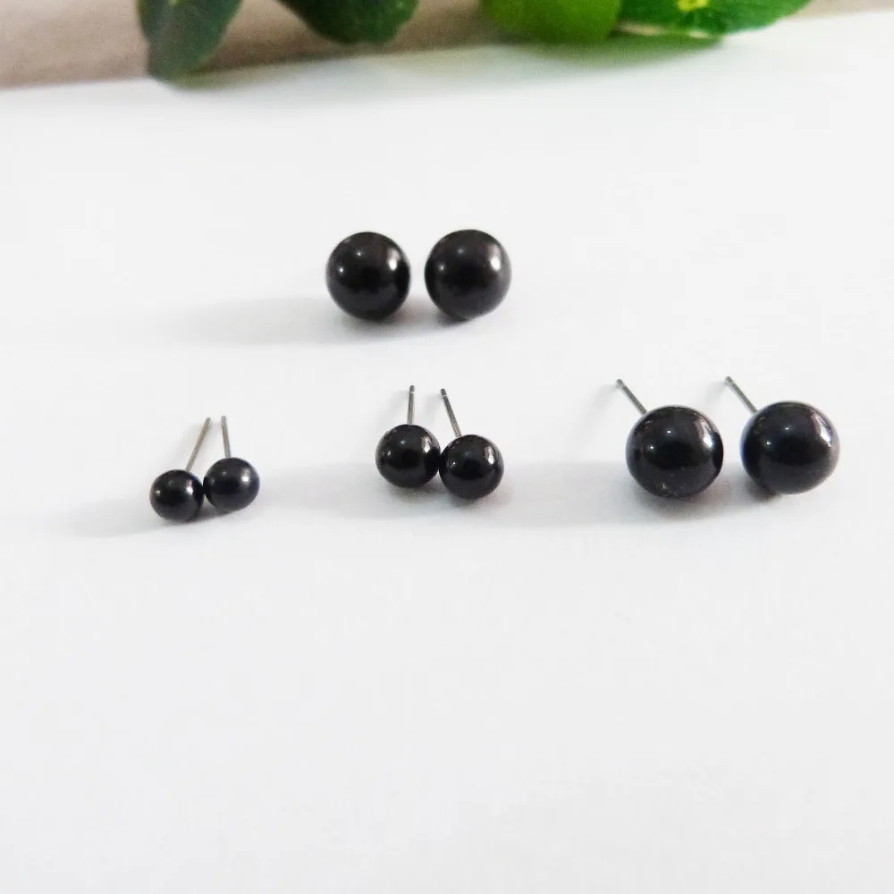 500pcs/lot--4mm/5mm/6mm/8mm/10mm/12mm/14mm--- black plastic toy eyes with pin stem for diy needle felting wool size option