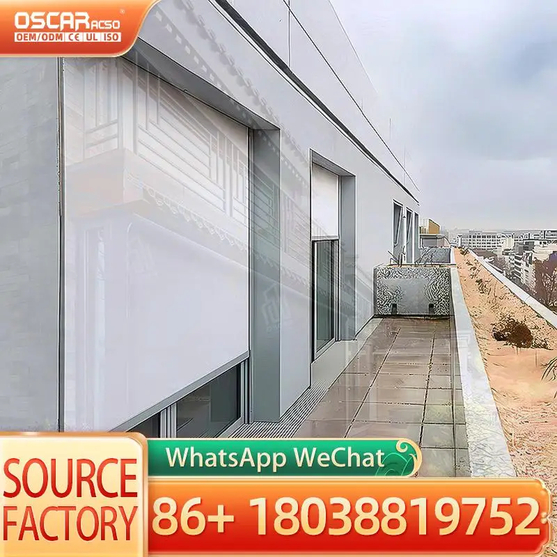 

Motorized Outdoor Zip Track Side Screens Auto Bug Proof Waterproof Screens for Backyard Patio Garden Rolling shutter