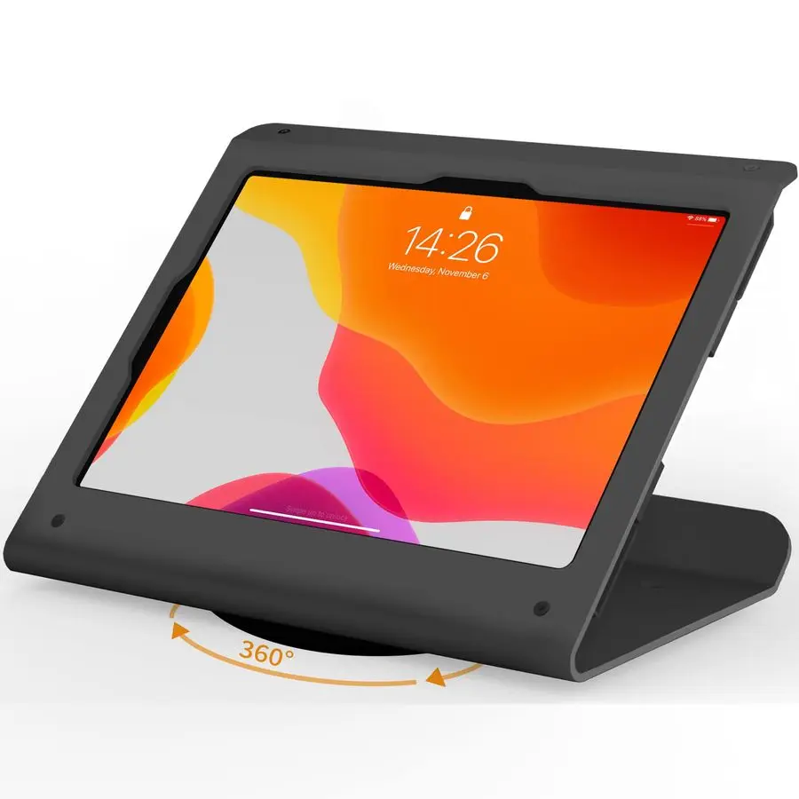 

POS Stand Heavy Duty Steel Kiosk Stand with 360 Swivel Base AntiTheft Compatible with 10.9 iPad 10th, Pro 11 1 2 3 4, Air 4 5, A