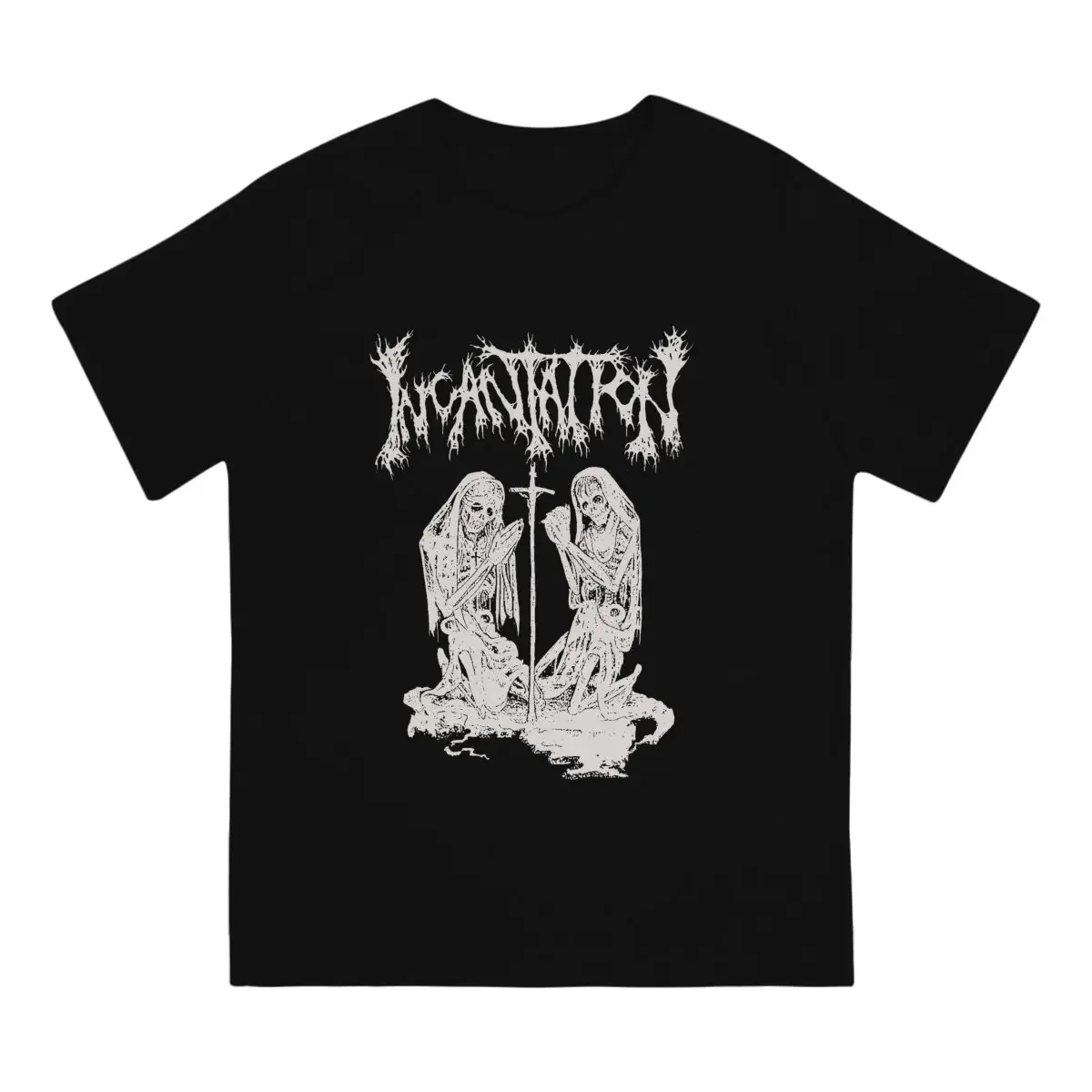 Men Popular Death Metal Band In America T Shirt Incantation 100% Cotton Tops Novelty Short Sleeve O Neck Tees 4XL 5XL T-Shirts