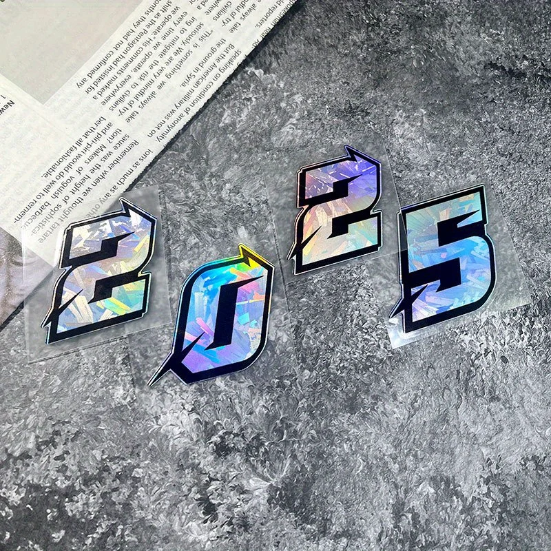 1PC Laser Racing Number Sticker 0-9 Vinyl Decal Waterproof Car Bumper Window Motorcycle Tank Helmet DIY Decor