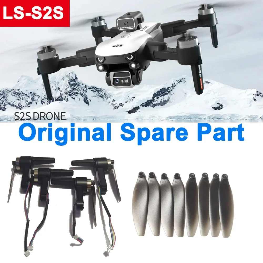 S2S LS-S2S Original Drone Spare Part Motor Arm Front / Rear A/B Arm with Engine / Propeller Blade Maple Leaf Wing Toy Accessory