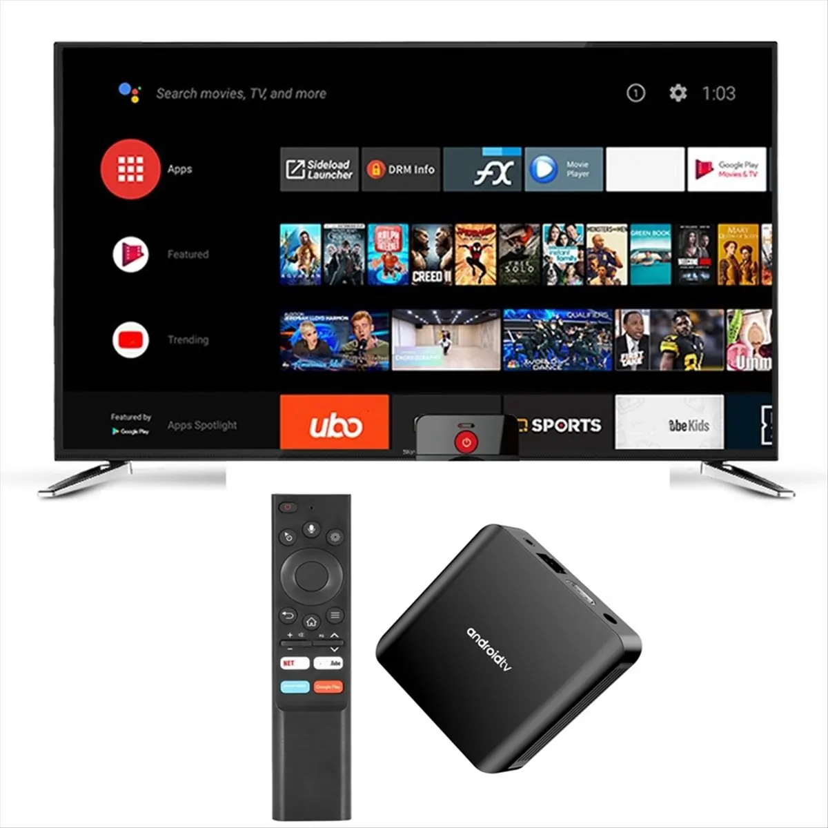N93R TV98 ATV Plus Smart TV Box Android 14 Allwinner H313 2.4G /5G Dual WiFi BT 8K HD Media Player Set Top Box EU Plug 2G+16G
