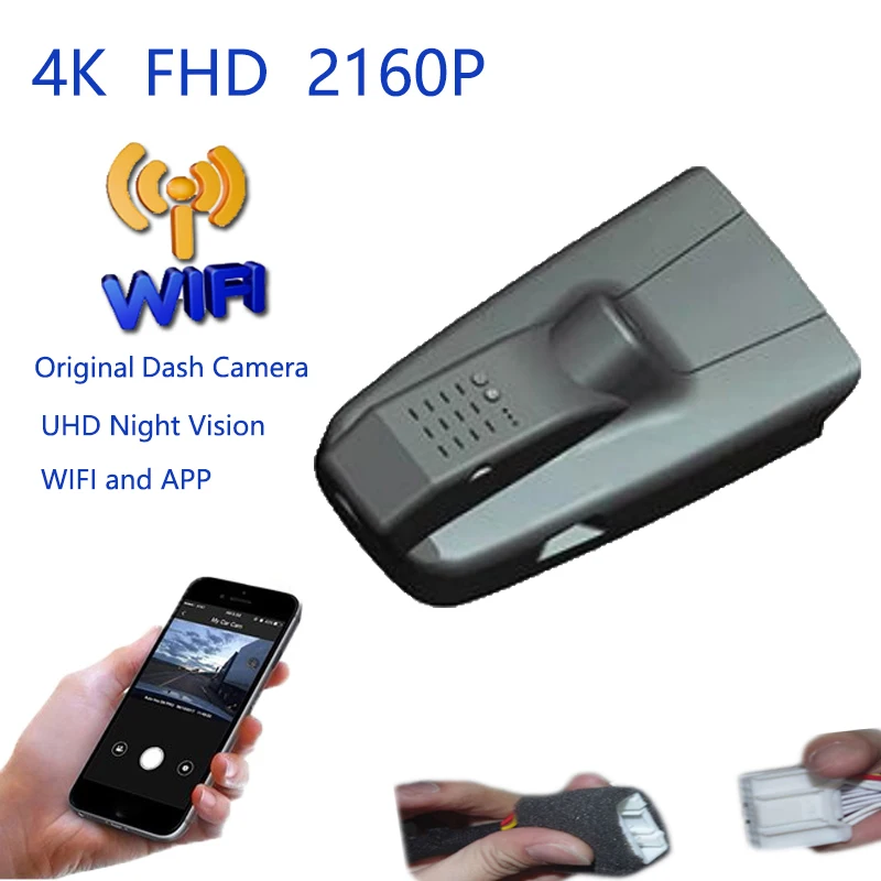 4K Plug And Play Car Video Recorder Wifi DVR Dash Camera Dashcam For Geely Jiaji 2019 2020 2021 2022 2023 2024 2025
