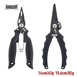 Kingdom Fishing Pliers Multifunctional Split Ring Wire Cutter Hooks Remover Fishing Tackle 62g 82g 14CM 15.6CM Fishing Equipment