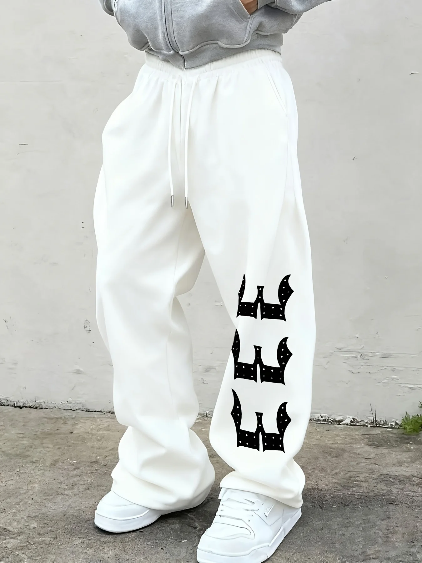 

Мужские универсальные однотонные свободные повседневные спортивные брюки на шнурке, весенне-осенние мужские повседневные домашние брюки для улицы