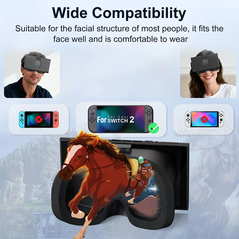 Suitable for the 2025 New Switch 2 Game Console Eye Mask 3D High-Definition VR Glasses Accessories