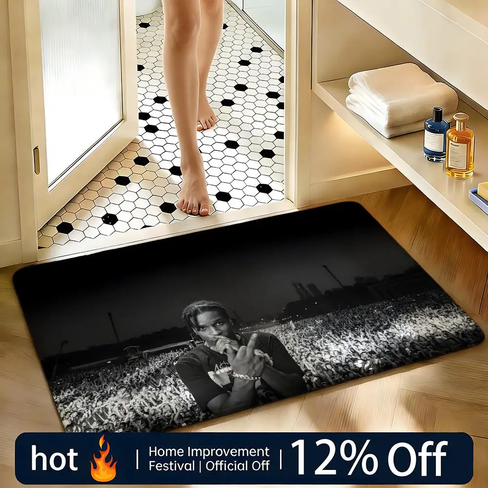 Soft Absorbent Non-Slip Rug Rapper ASAP Rocky Floor Mat Home Decor Doormat Bedroom Floor Mat Shower Carpet