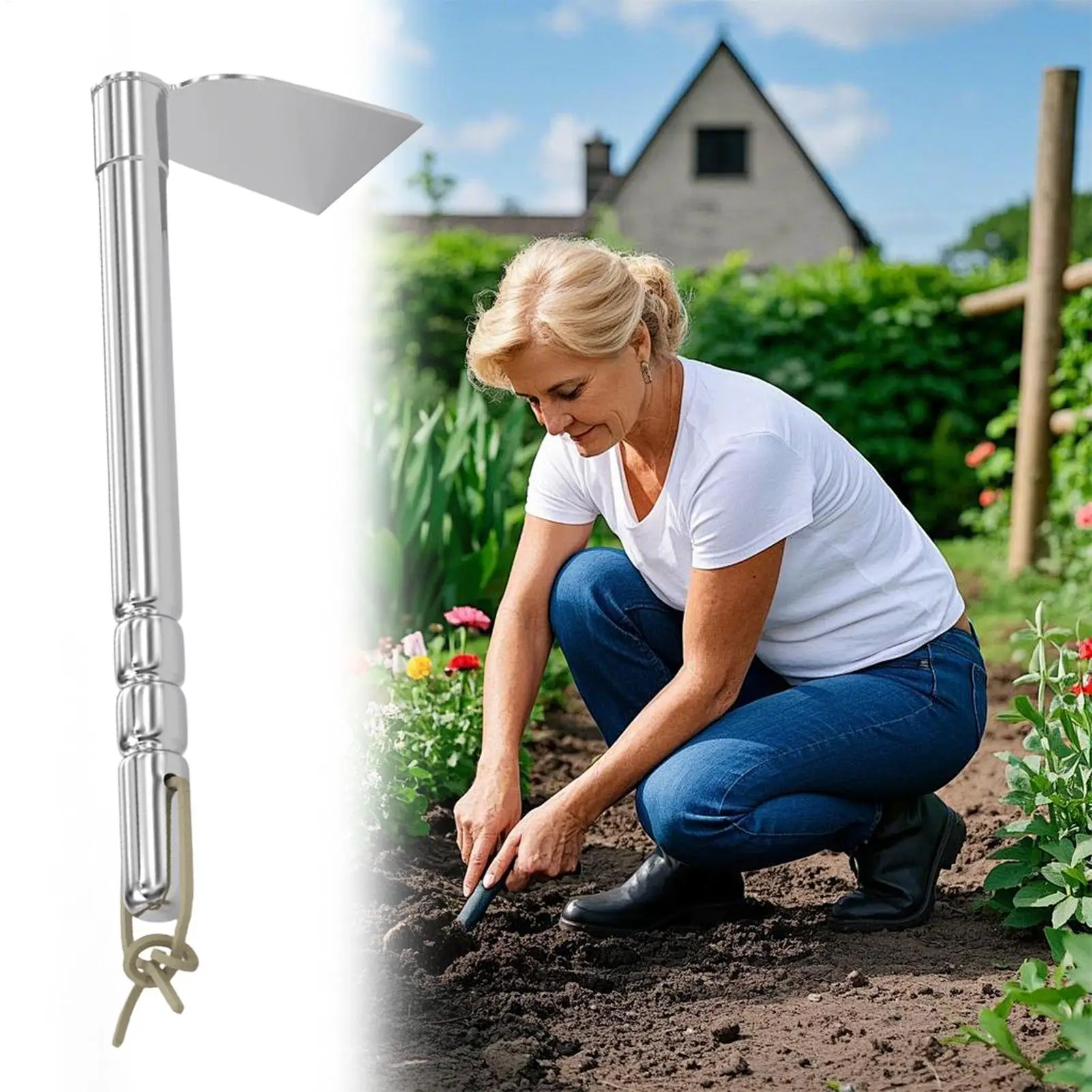 Weeder Puller Tool Stainless Steel Hand Gardening Supplies Grass Remover Tool For Lawn Grass Patio Driveway Farm Courtyard