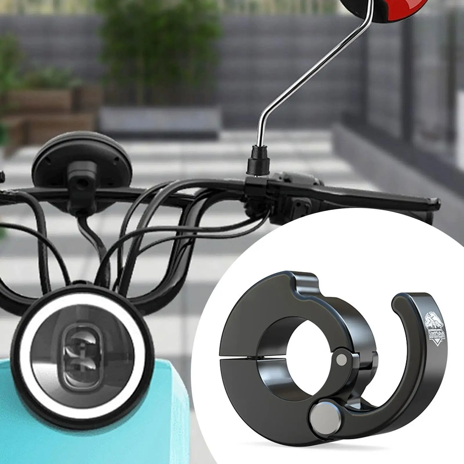 Universal Handlebar Helmet Hook Aluminum Alloy Luggage Bag Holder for Motorbike Scooter Practical Accessory