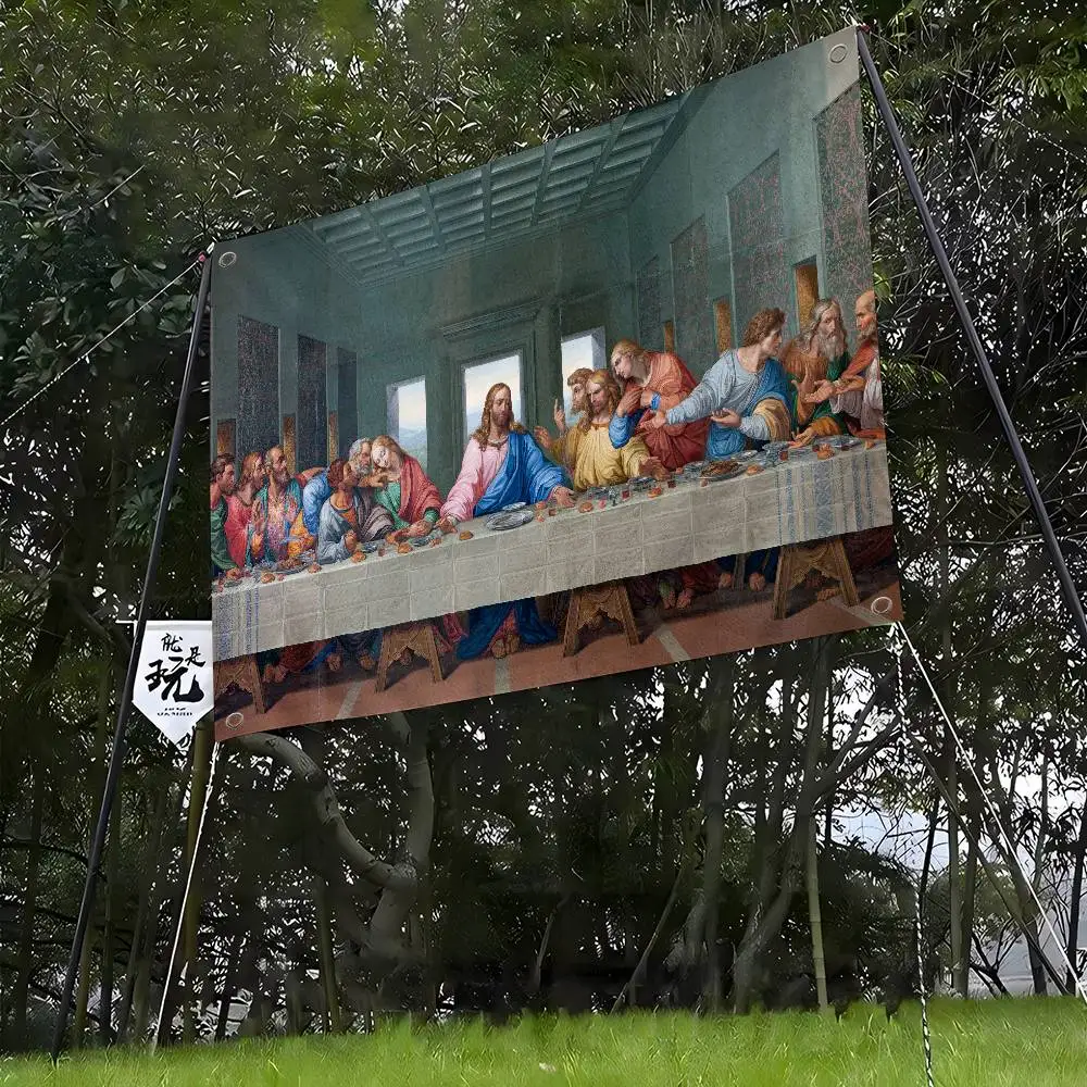 Classic Art Category world famous painting Retro Flags Multiple Choice Living Studio Booth Interior Decoration Banner