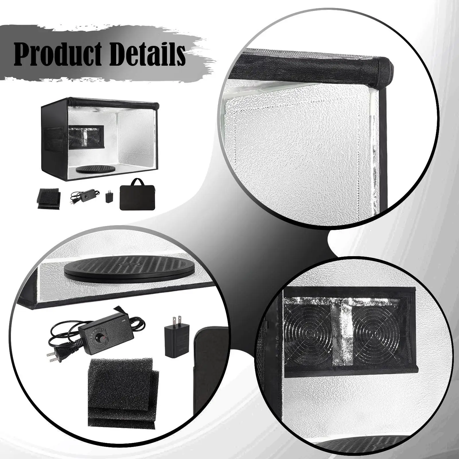Waterproof Airbrushing Spray Booth Foldable Portable Paint Tent US Plug Windproof Easy Clean Interior for Indoor Outdoor