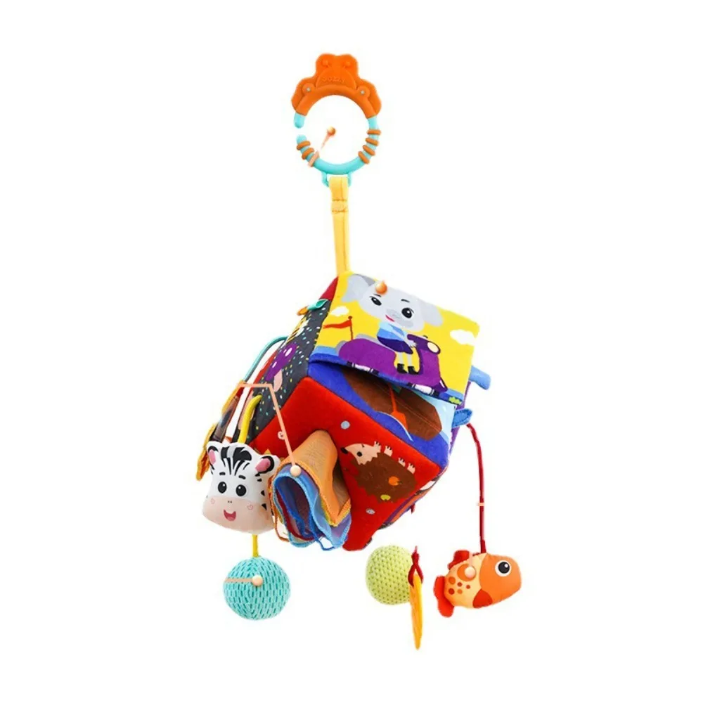 Triangle Sensory Toys For Toddler Cartoon Animal Pull Rope Toys Creative Colorful Pull String Teether Toy Newborn