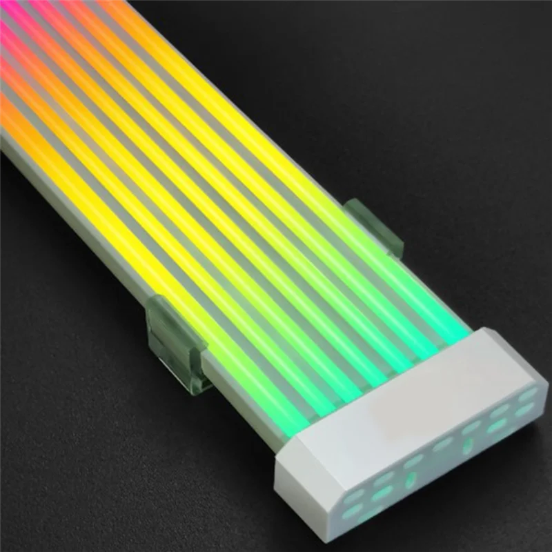 COOLMOON PSU كابل تمديد الطاقة LED شرائط مصباح 5 فولت ARGB AL300 مزامنة شريط إضاءة مرن ل 24PIN اللوحة الأم PC