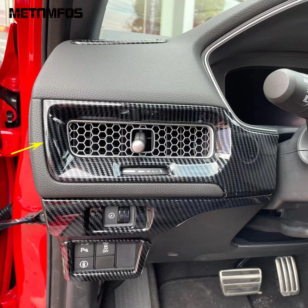 Accessories For Honda Civic 11th 2021-2026/Integra 2022-2025 Interior Carbon Fiber Center Console Air Vent Outlet Cover Trim